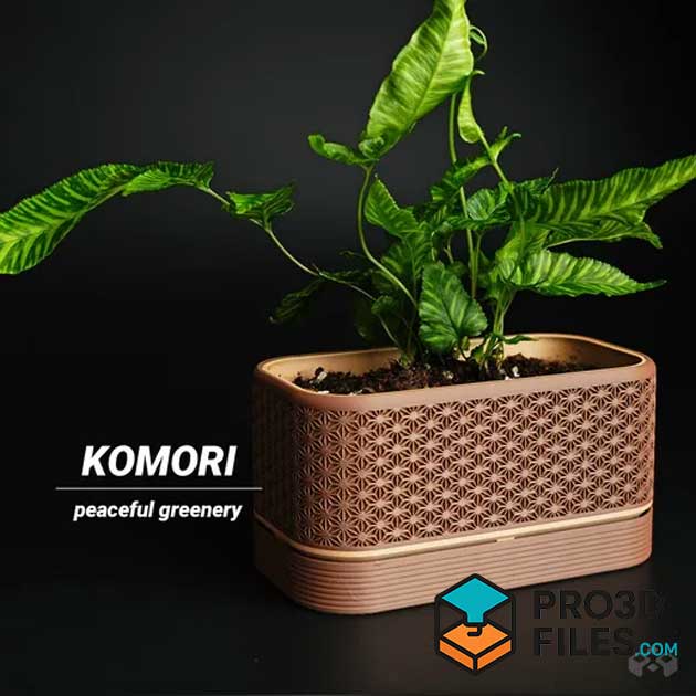Chậu trồng cây Komori có bể chứa - P3F0033