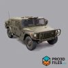 Mô Hình 3D Xe Quân Sự Humvee HMMWV - P3F0091
