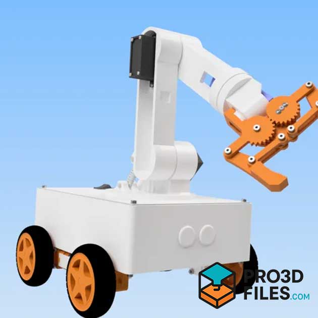 Robot Di Động với Cánh Tay Robot Tích Hợp và Điều Khiển Bluetooth - P3F0049